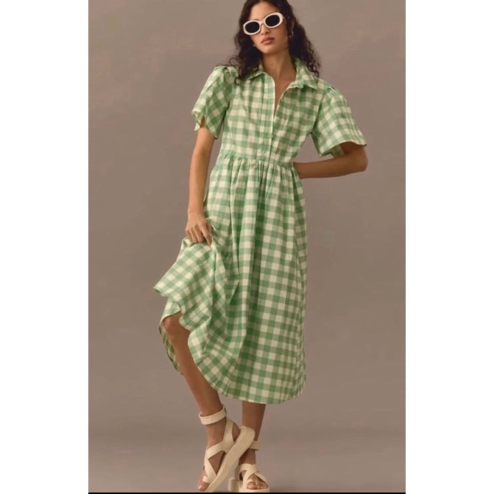 Green Gingham Dress
